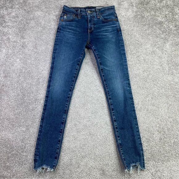 Ag Adriano Goldschmied Farrah Jeans Women’s 24 Blue Skinny Ankle High Rise - Picture 1 of 13